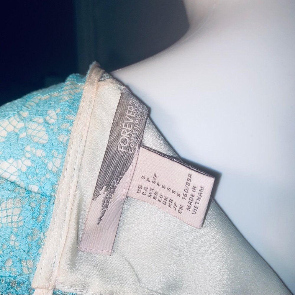 Forever 21 teal lace sheath dress - Picture 12 of 16